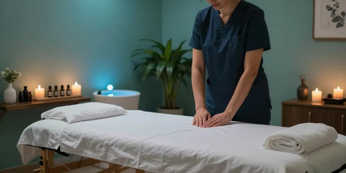 Relaxation scene showcasing 안양출장마사지 therapy room ready for clients