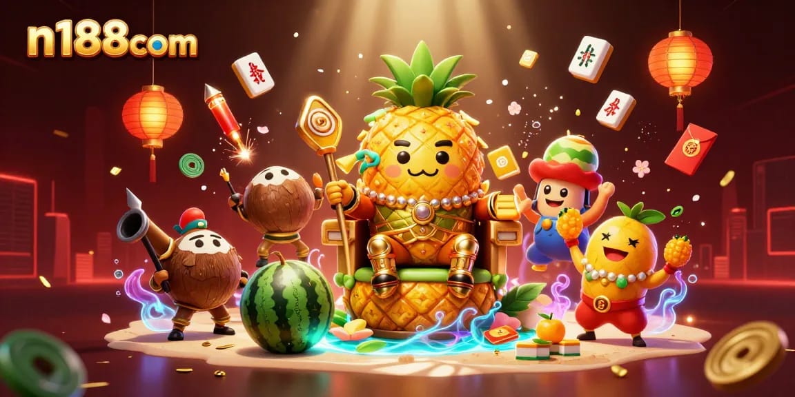 Engage with exciting slot games at n188com, featuring vibrant casino characters and dynamic elements.