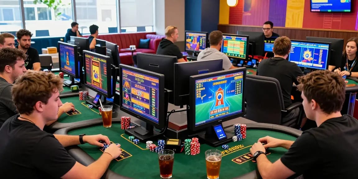 Exciting gambling scene showcasing online casino games at https://xx88.se.net/, with players enjoying a vibrant atmosphere.