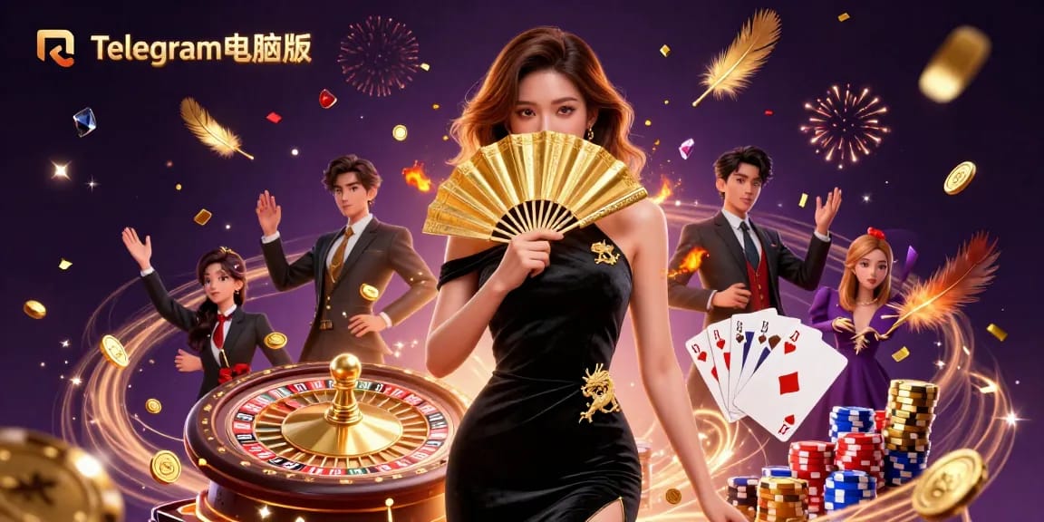 在优雅角色的周围，体验与Telegram电脑版的激动人心的游戏体验，五彩缤纷的赌场元素环绕其中。