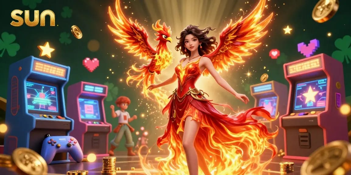 Engage with the thrilling sun-themed casino atmosphere rich in games and magical energy.