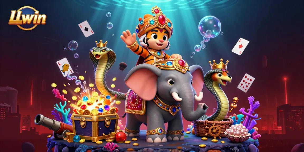 LLwin players enjoying an exciting 3D casino experience with vibrant characters and dynamic game elements.