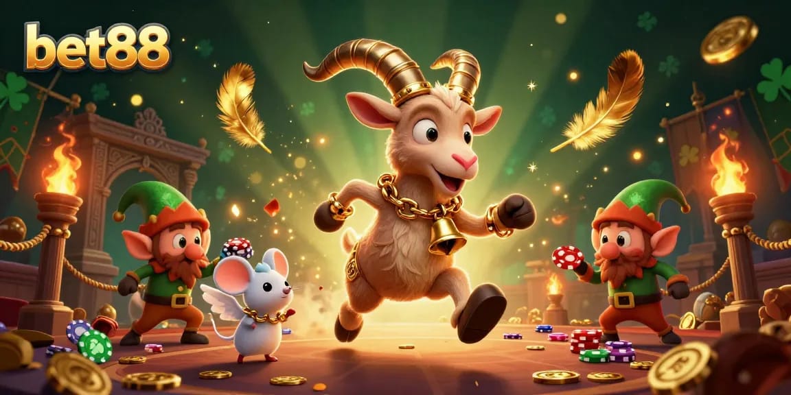 Bet88 players enjoy a vibrant 3D casino filled with animated excitement and fun.