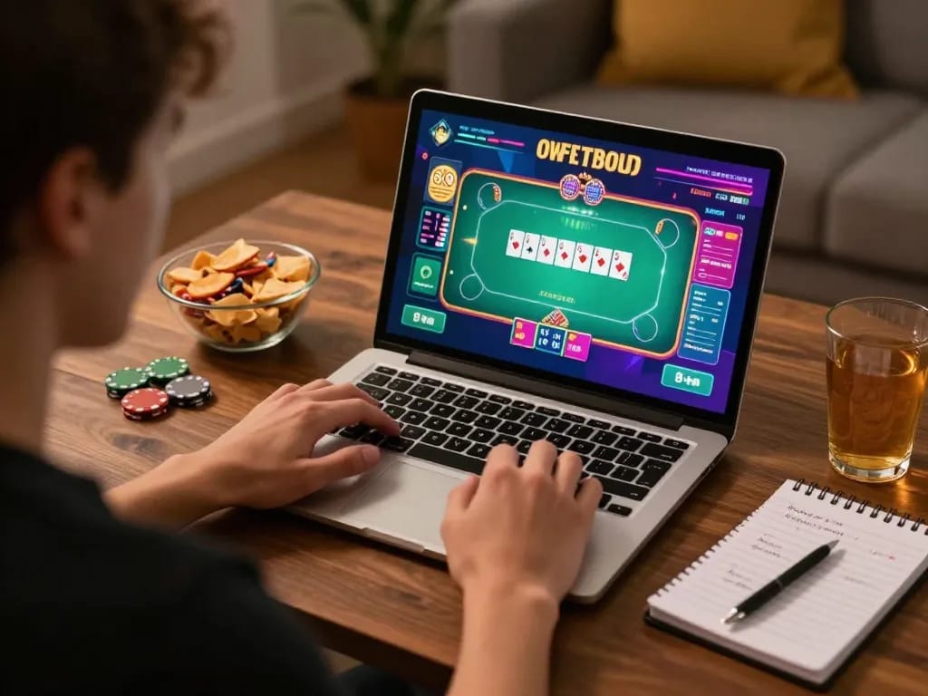 Engaged in online casino gaming, exploring casinos sin licencia at home with a strategic approach