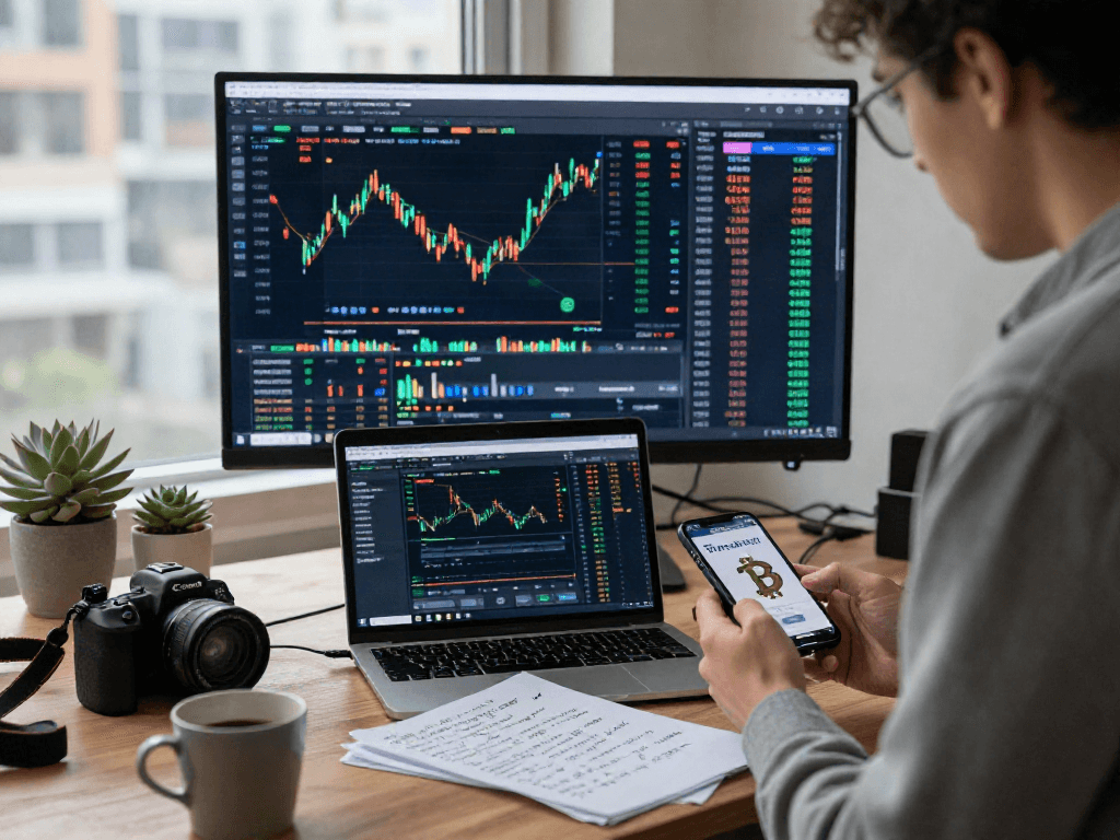 Comprando BTC en un entorno dinámico de trading de criptomonedas.