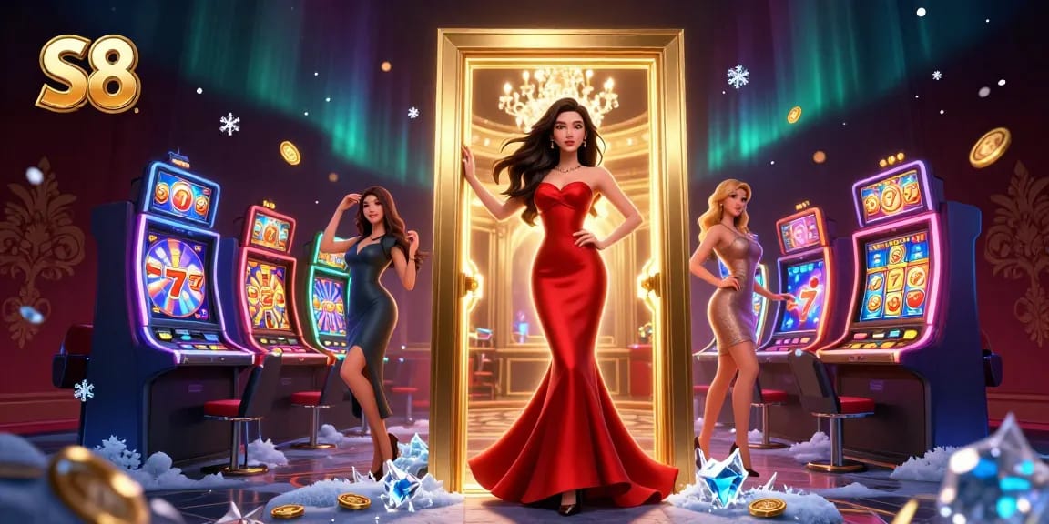 Experience excitement at S8 casino with stunning visuals and vibrant slot game action.