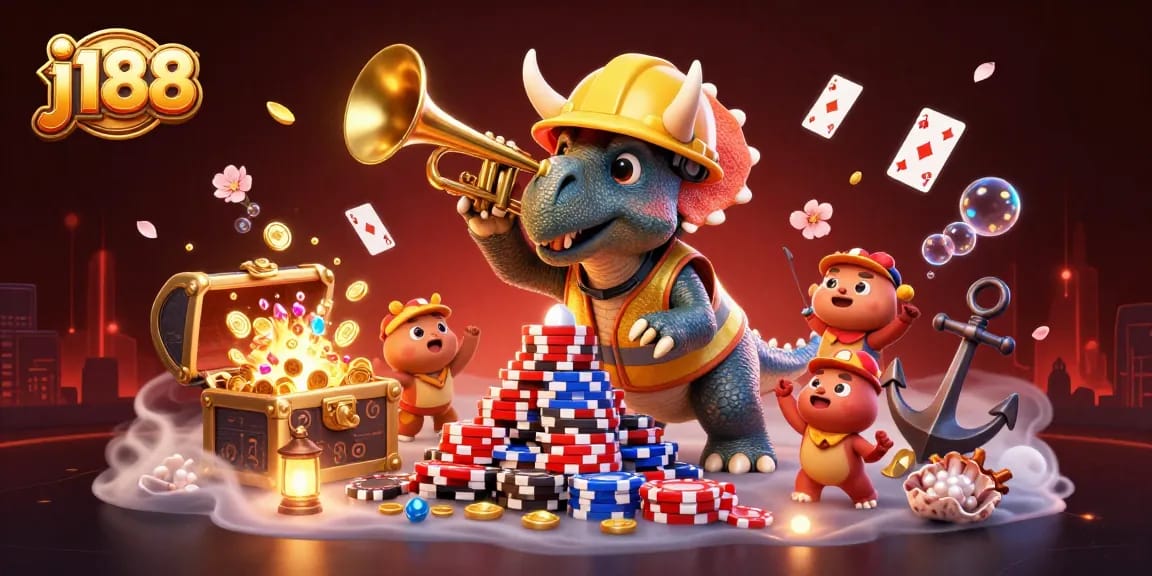 j188 offers exciting chances to win with a dynamic casino scene featuring unique characters and elements.