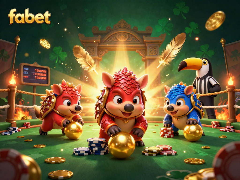 Engage with fabet's thrilling casino adventure featuring rival pangolins in a dynamic gambling arena.