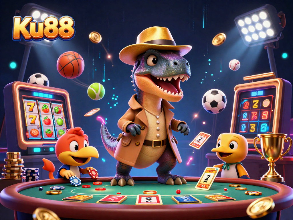 Experience thrilling gameplay at Ku88 with a crafty velociraptor counter and captivating casino dynamics.