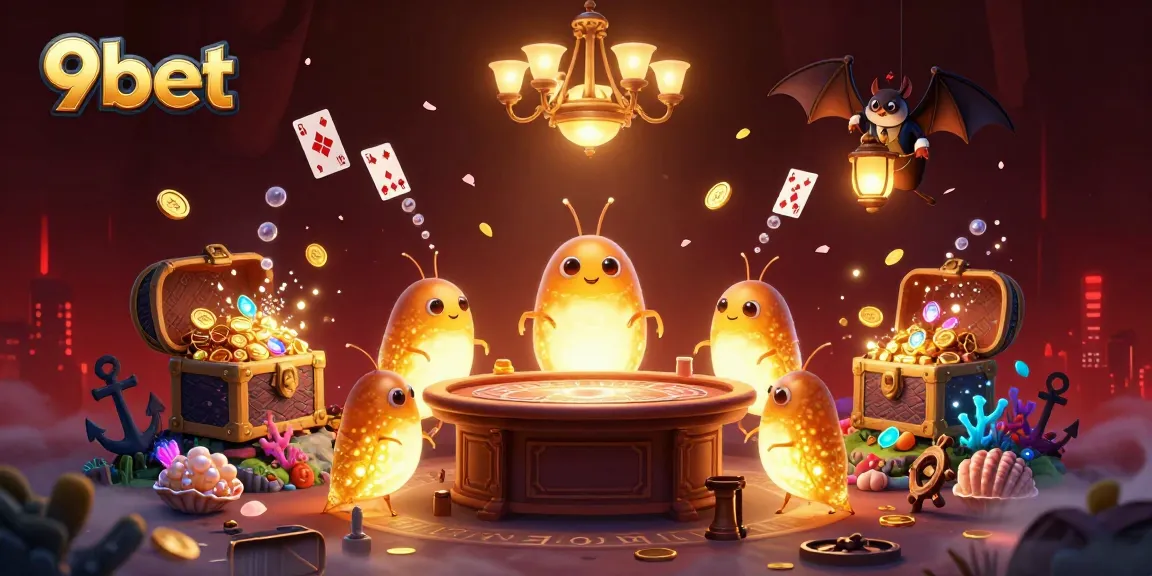 Experience thrilling games at 9bet with enchanting glowworms lighting the casino ambiance.