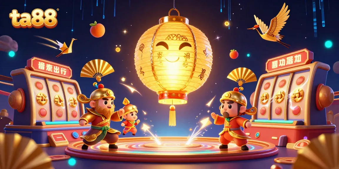 Experience the thrill of ta88 with a vibrant 3D casino scene showcasing dynamic gaming elements.