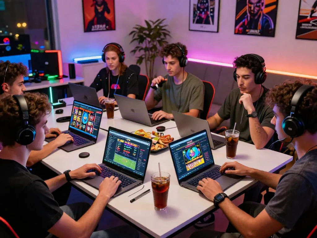 Friends enjoying a gaming session on the TA88 platform, showcasing an engaging online casino atmosphere.