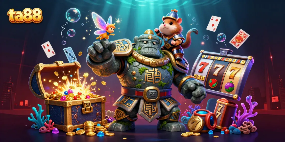 Experience thrilling gameplay at ta88 with ancient golem guardian, fairy magic, and dynamic slot elements.