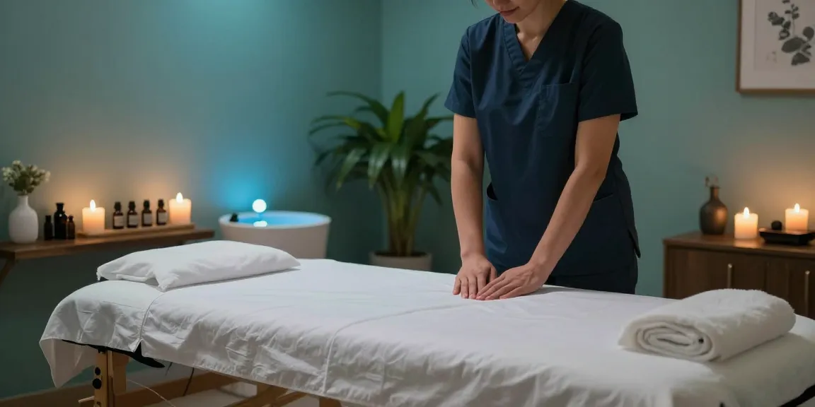 Relaxation scene showcasing 안양출장마사지 therapy room ready for clients