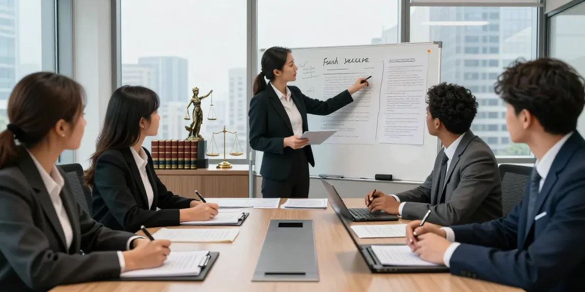Lawyers collaborating in a modern office, pop over to this web-site for expert legal advice.