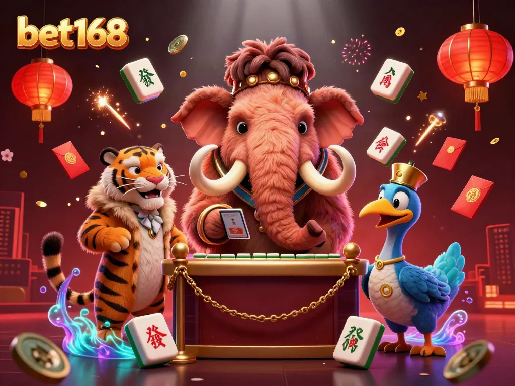 Experience the vibrant world of bet168 with casino characters and rich gaming elements.