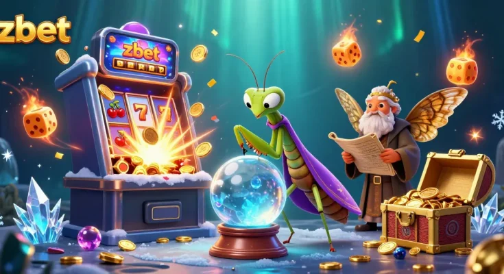 Spin to win at zbet with a fortune teller and explosive casino scene!