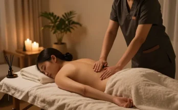 Relaxing 출장안마 service in a cozy home environment.