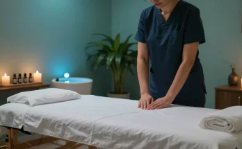 Relaxation scene showcasing 안양출장마사지 therapy room ready for clients